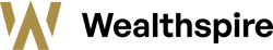Wealthspire, a Wealth Management Company's Logo (Gold_Horiz)